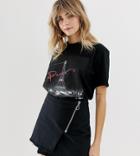 Reclaimed Vintage Inspired T Shirt With Paris Postcard Print - Black