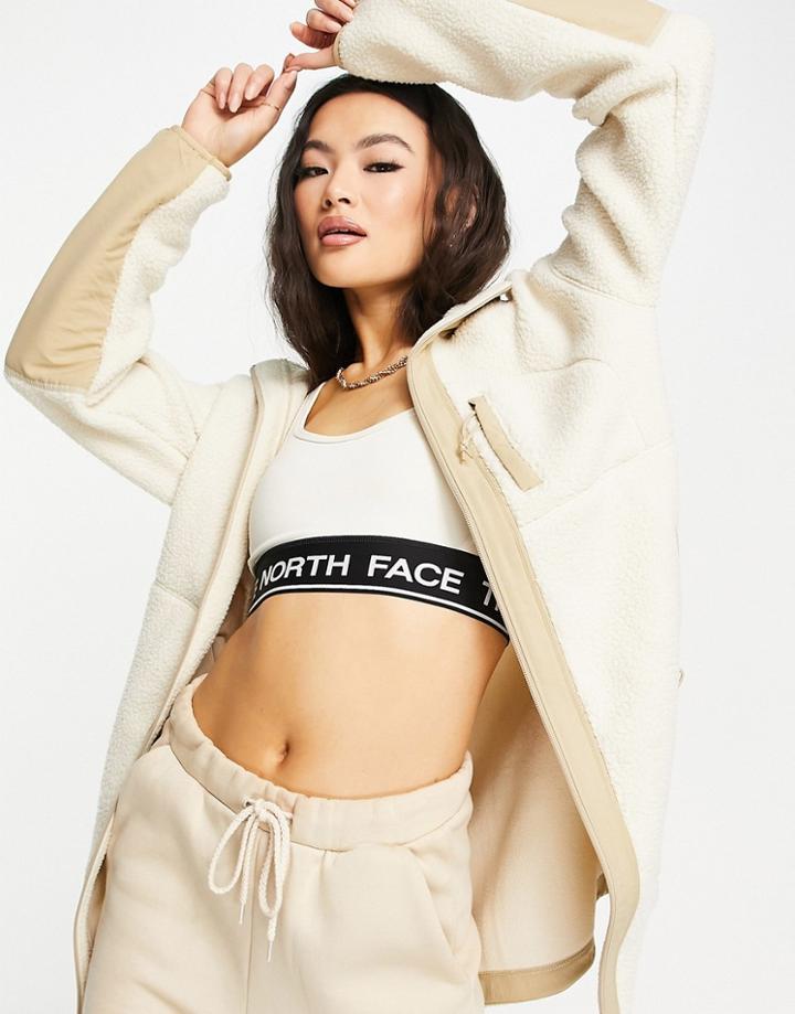 The North Face Cragmont Fleece Long Jacket In Cream-white