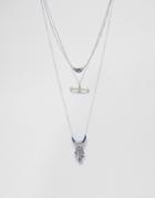 Ashiana Multi Layered Necklace With Gem And Engraving Detailing