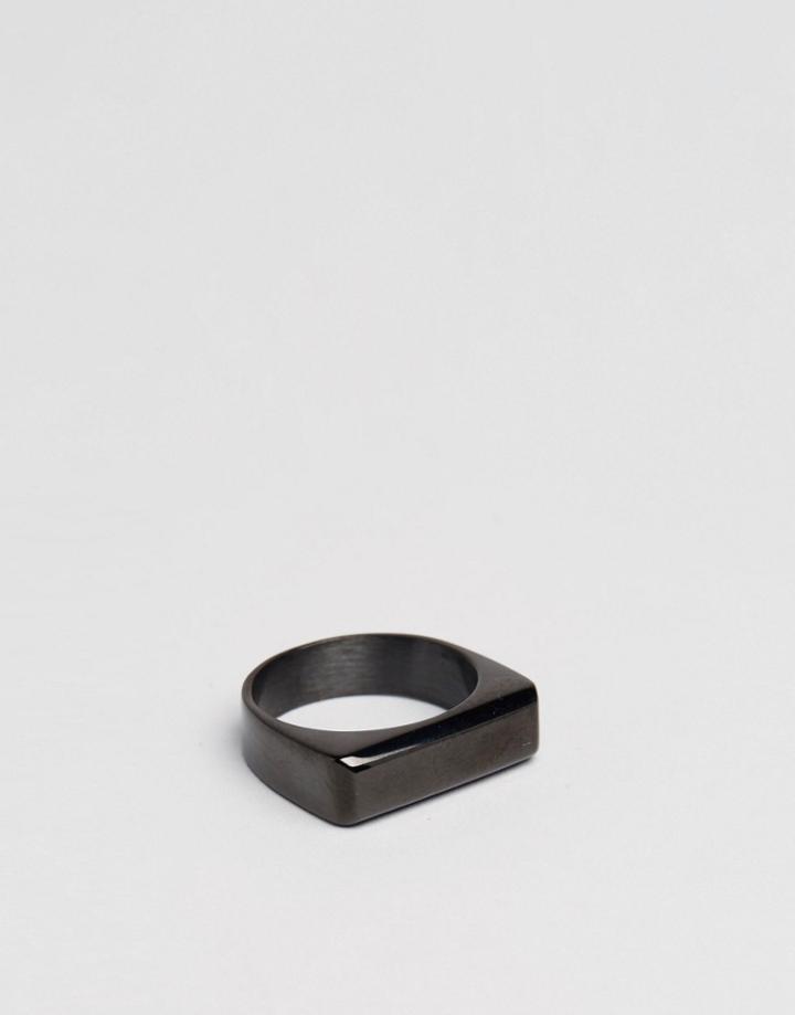 Mister Bar Ring In Black - Black