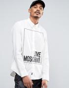 Love Moschino Square Logo Printed Shirt - White