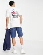 Tommy Jeans Philosotee Back Print T-shirt Classic Fit In White