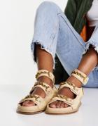 Asos Design Flyaway Premium Sporty Sandals In Natural Fabrication-neutral