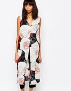 Monki Printed Split Front Tunic Top - Multi