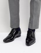 Dune Lace Up Derby Shoes In Black High Shine - Black