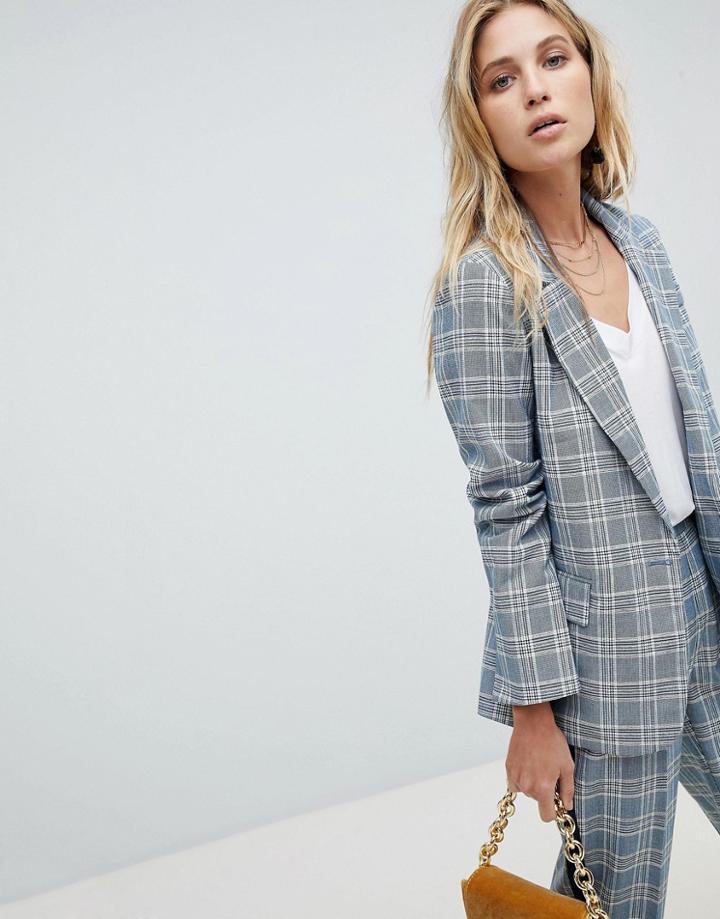 Oasis Check Tailored Blazer - Multi