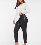 Only Curve Coated Legging In Black