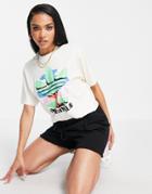 Adidas Originals Graphics Trefoil Tree T-shirt In Non Dye-white
