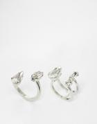 Asos Jewelled Ring Set - Crystal