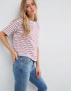 Asos T-shirt In Stripe In Relaxed Fit - Multi