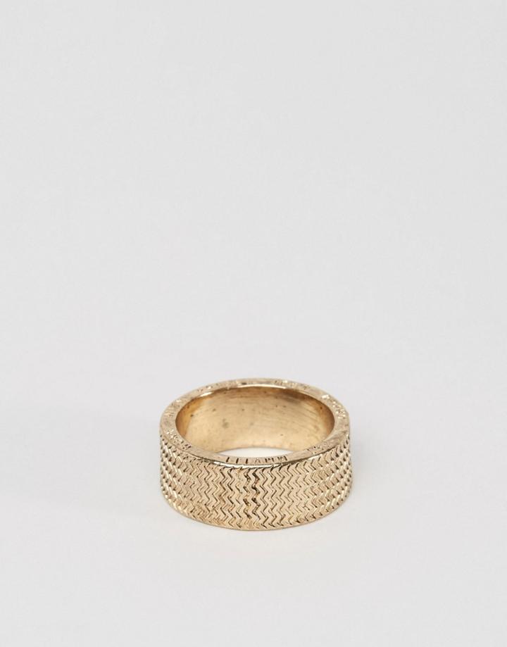 Icon Brand Range Band Ring In Gold - Gold