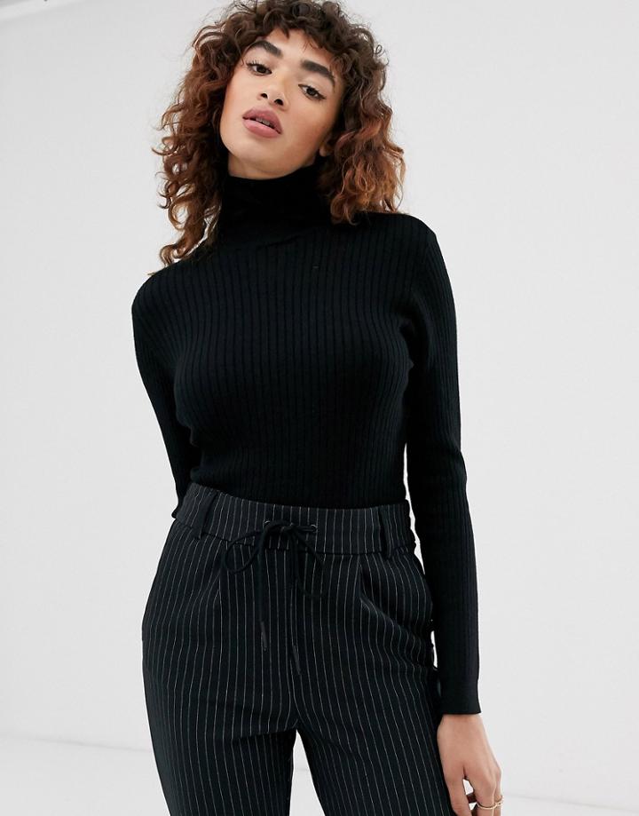 Only Rib Knitted Roll Neck Top