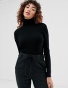 Only Rib Knitted Roll Neck Top