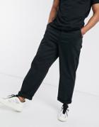 Asos Design Chinos In Wide-fit Cut In Black