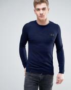 Born Rich Crew Neck Knitted Sweater - Navy