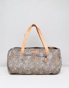 Eastpak Renana Barrel Bag In Leopard - Gray