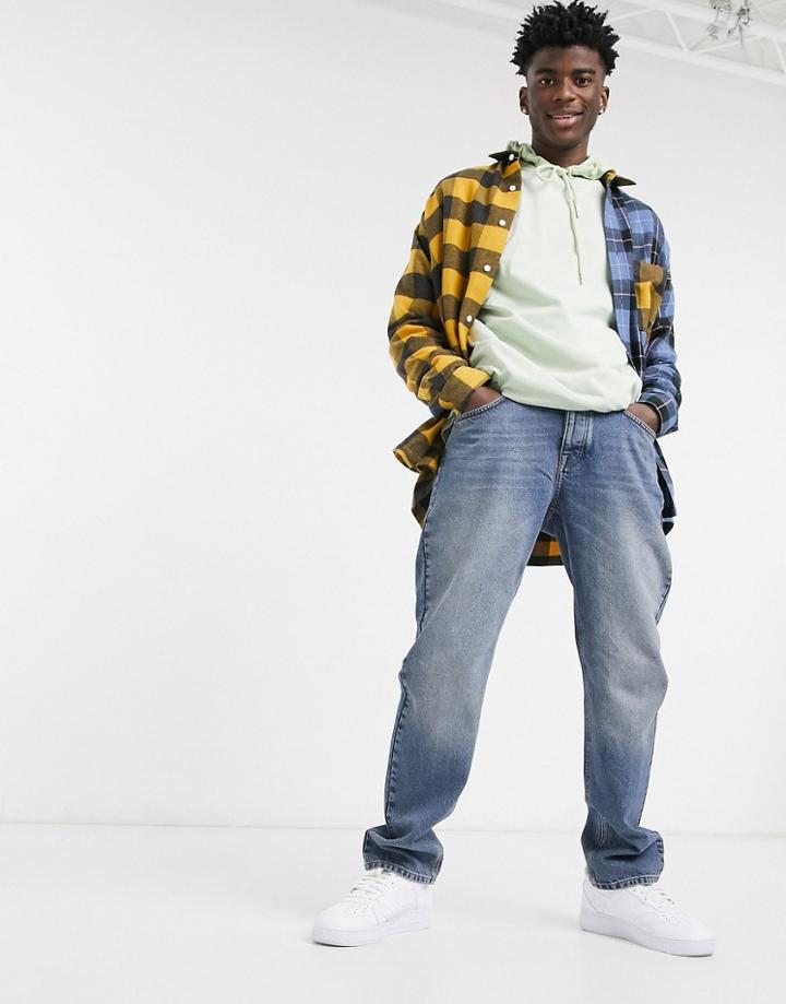 Asos Design Original Fit Jeans In Vintage Dark Wash Blue