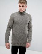 Jack & Jones Turtleneck Knit Sweater - Gray