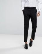 Moss London Skinny Tuxedo Suit Pants - Black