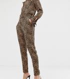 Na-kd Straight Leg Pants In Leopard Print