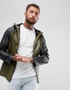 Another Influence Festival Waterproof Contrast Jacket - Green