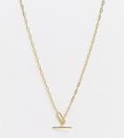 Shashi Embellished T-bar Chain Necklace In Gold Vermeil Plated Sterling Silver