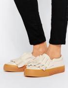 Asos Didsbury Ruffle Sneakers - Beige