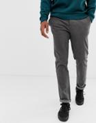 Asos Design Slim Chinos In Washed Gray - Gray