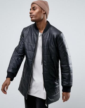 Black Seven Conway Padded Longline Jacket - Black