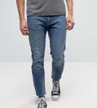 Rollas Tommy Tapered Jeans Blue Worn - Blue