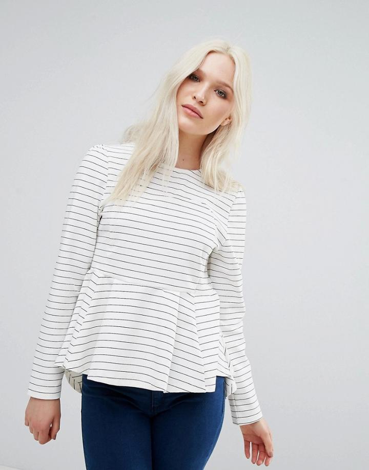 D.ra Salomika Peplum Hem Top - White