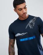 Armani Exchange Hands T-shirt In Navy - Navy