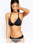Asos Fuller Bust Mix & Match Hidden Underwired Bikini Top Dd-g - Black