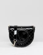 Versace Jeans Patent Saddle Bag - Black