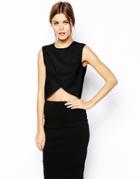 Asos Pleat And Wrap Shell Top - Black $18.34