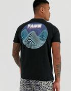 Friend Or Faux Voltage Wave Back Print T-shirt-black