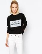 Cheap Monday Blurry Logo Sweat - Black