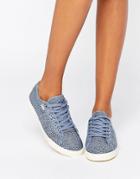 Gola Aster Denim Print Lace Up Sneaker - Denim Dot