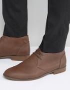 New Look Chukka Boots In Dark Brown - Brown