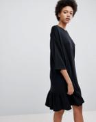 Selected Soft Touch Shift Dress - Black
