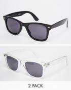 Asos 2 Pack Retro Sunglasses - Multi