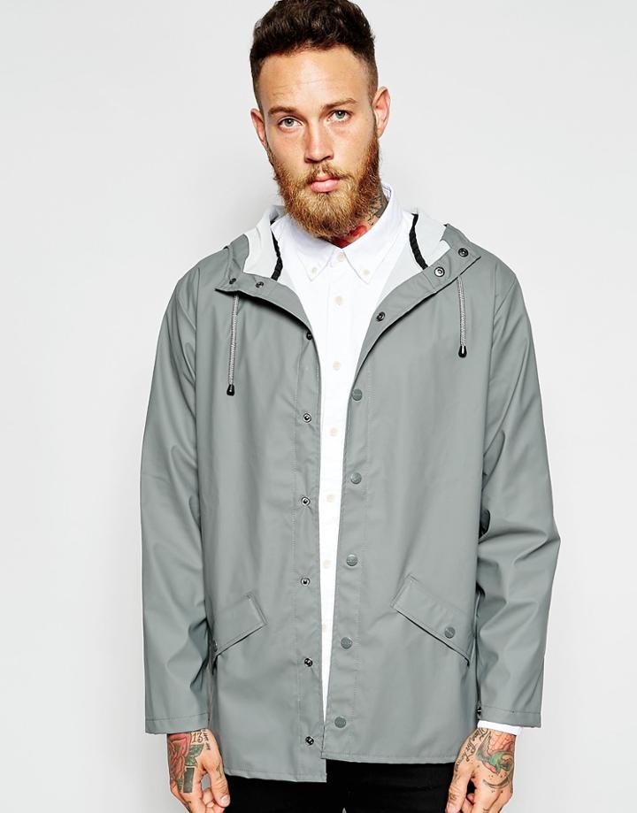 Rains Waterproof Short Jacket - Gray