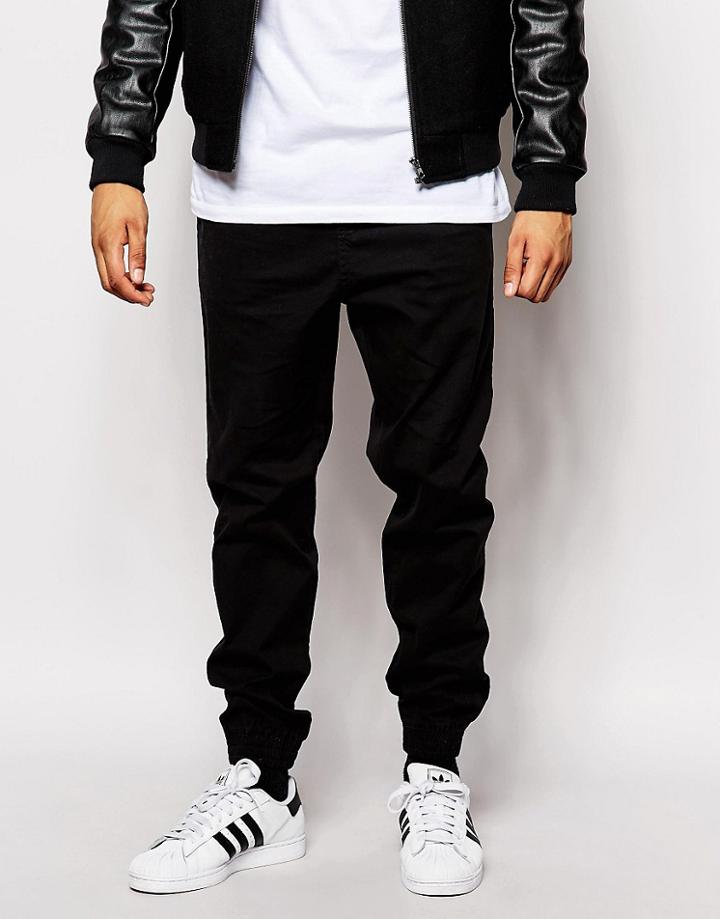 New Look Chino Joggers - Black