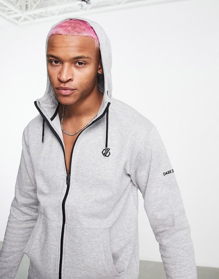 Dare2b Lounge Out Full Zip Hoodie In Ash Gray Heather