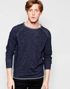 Jack & Jones Raglan Crew Neck Knit - Navy