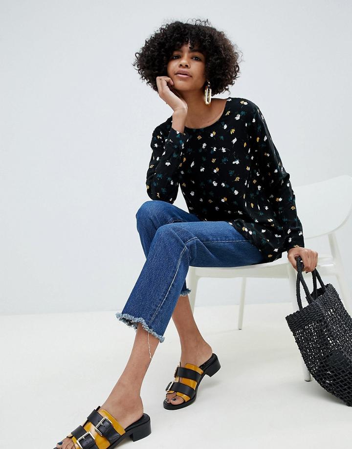 B.young Floral Top - Black