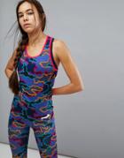 Adidas X Stella Sport Camouflage Perforated Tank Top - Blue