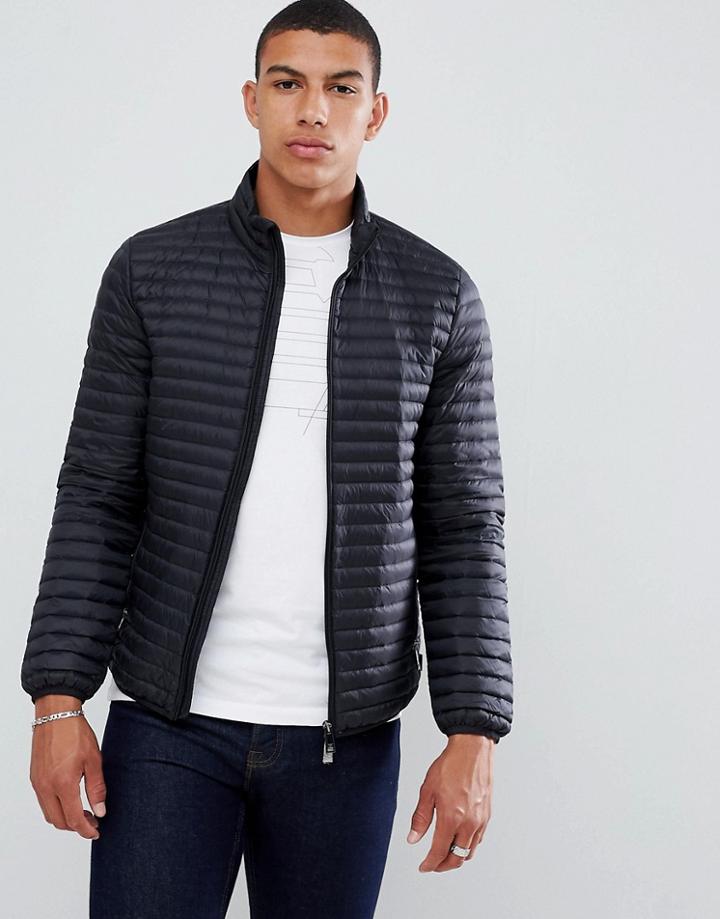 Emporio Armani Down Padded Jacket In Black - Black