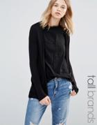 New Look Tall Lightweight Boyfriend Cardigan - Black