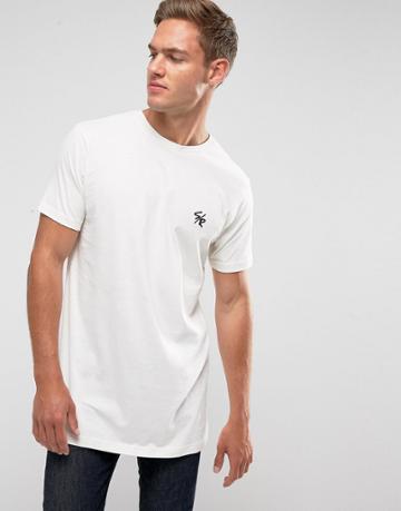 Saints Row Longline T-shirt In White - White